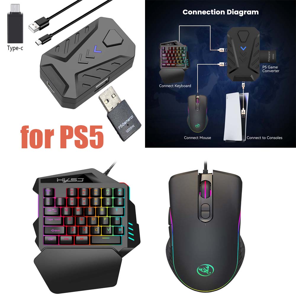 Gaming Keyboard And Mouse Combo - for PS5 Gaming Keyboard Mouse Combo