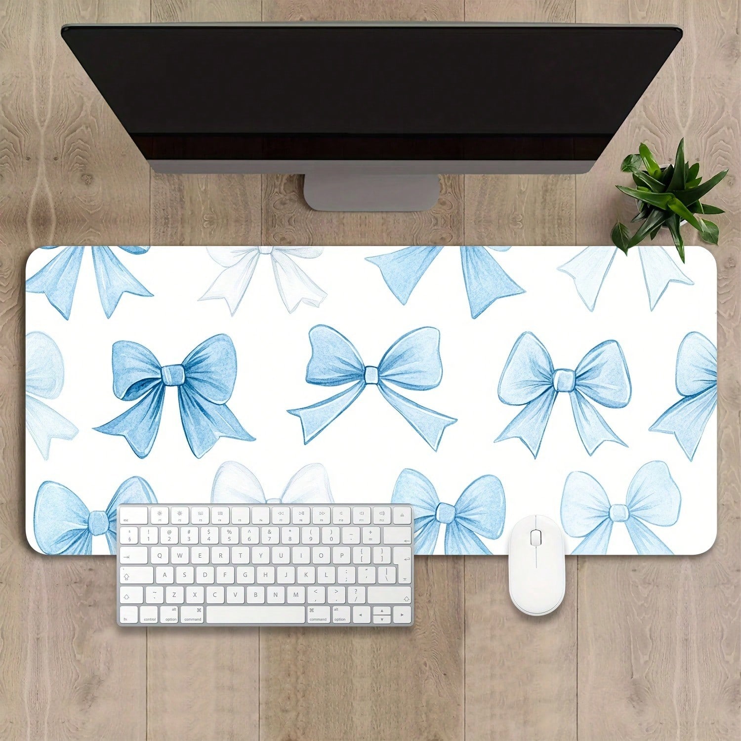 Gaming Keyboard Blue - 1 Pc Non-Slip Rubber Desk Mat