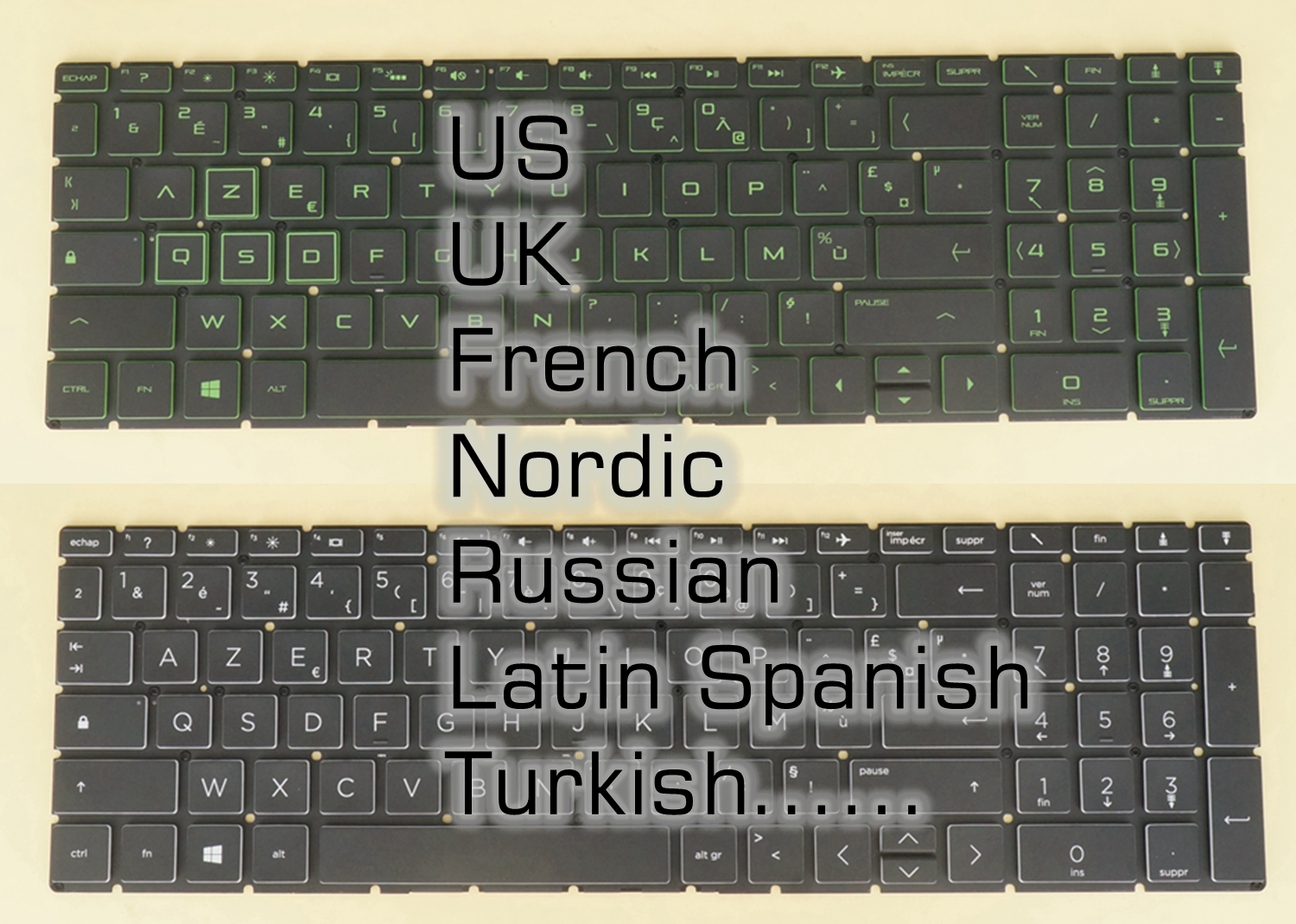 US UK French Nordic Russian La - Gaming Keyboard Hp 评论和价格