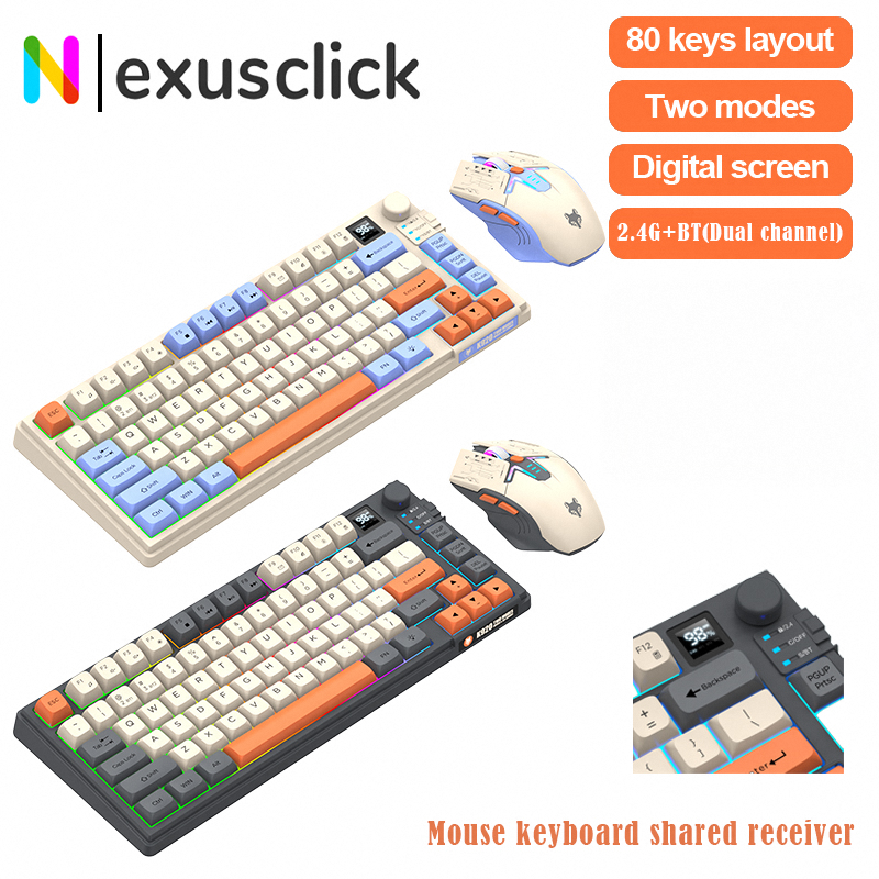 New Dual-Mode 80 Keys Wireless - Gaming Keyboard And Mouse Combo 评论和价格