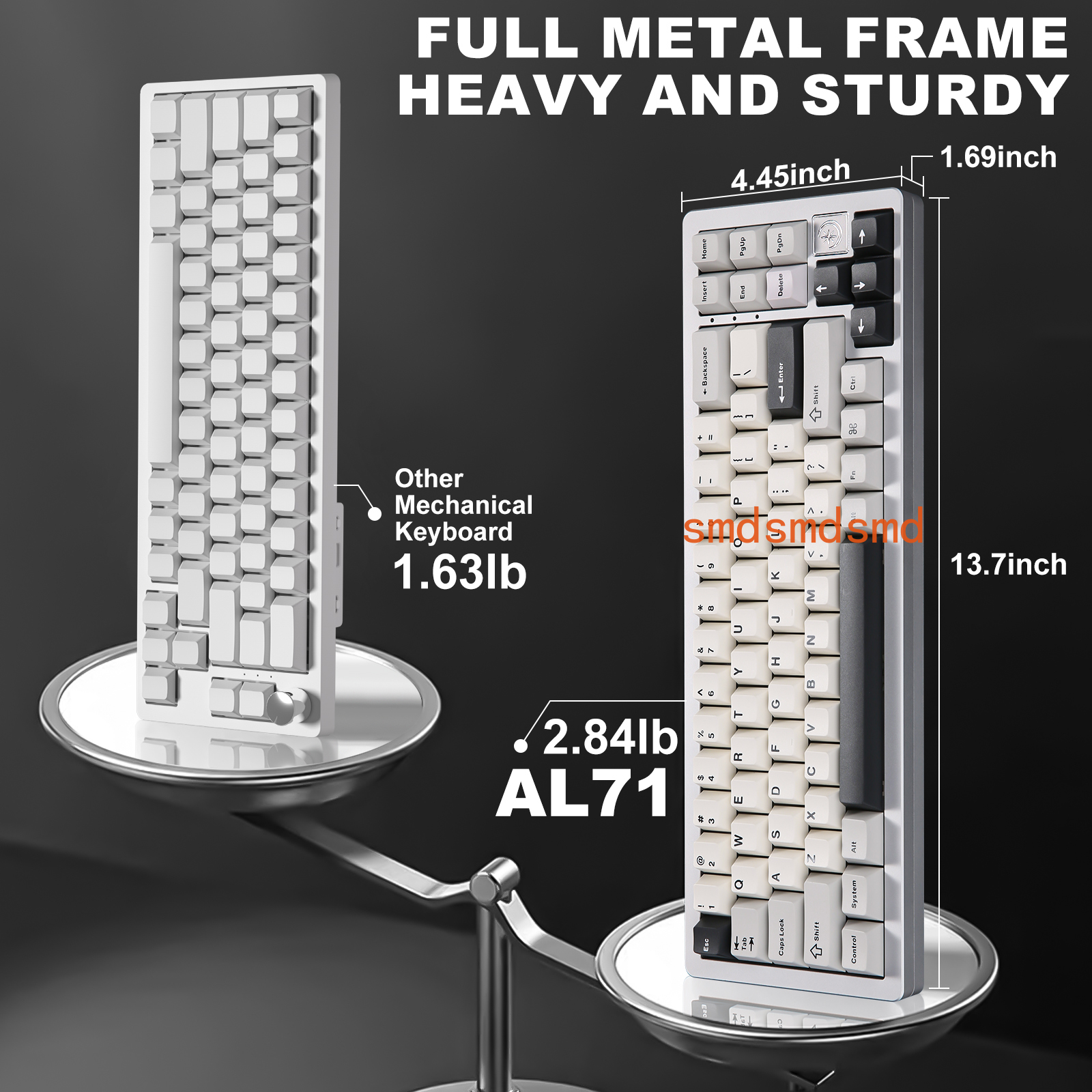 AL71 Silver CNC Aluminum Mecha - Gaming Keyboard Mechanical Wireless 评论和价格