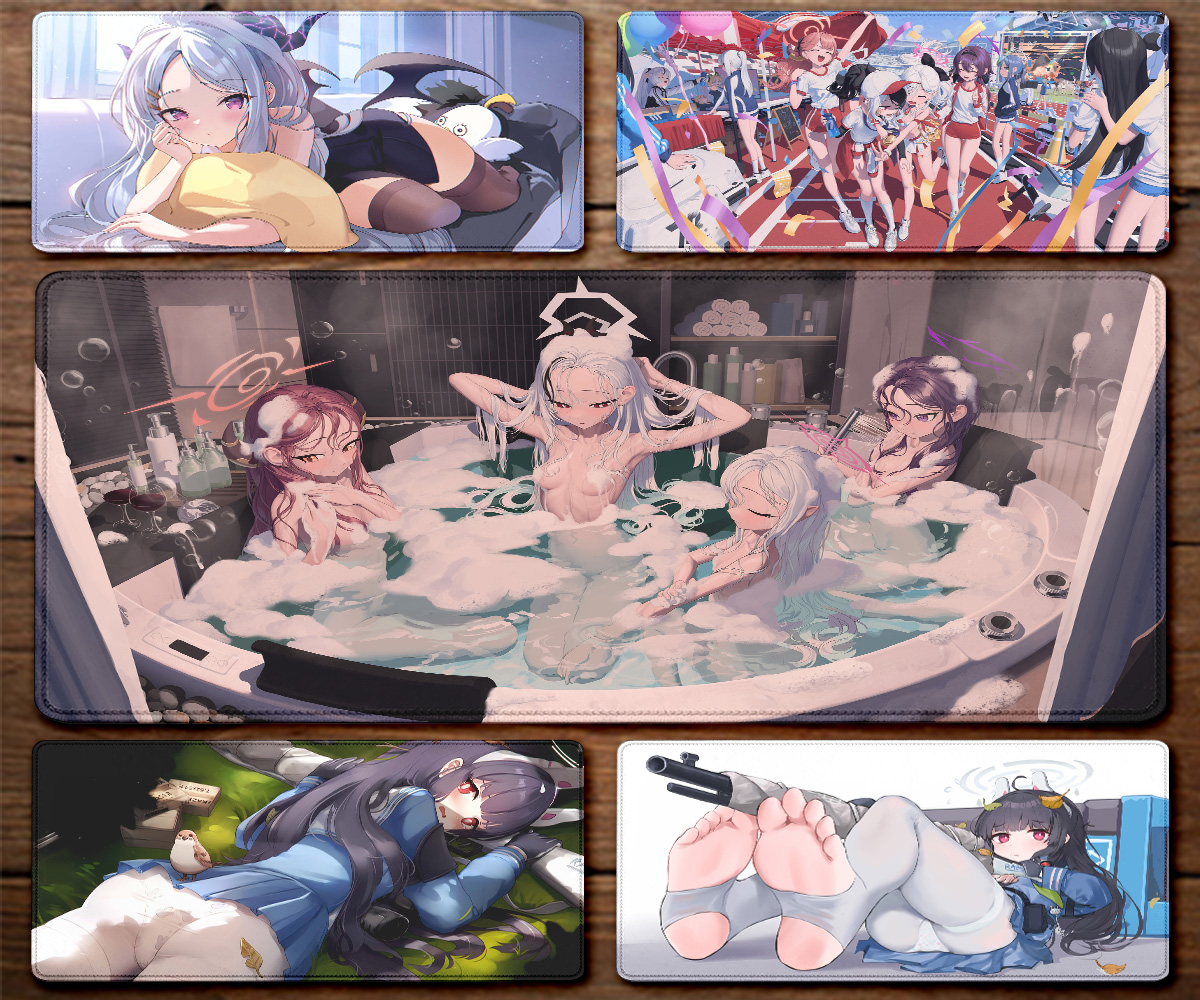 Game Girl Blue Archive Mousepa - Gaming Keyboard Blue 评论和价格