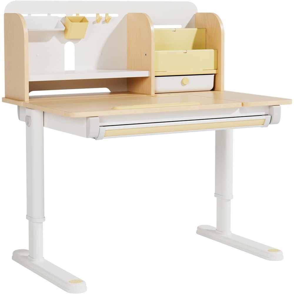 Adjustable Wooden Kids Desk wi - Wrist Rest Wood 评论和价格