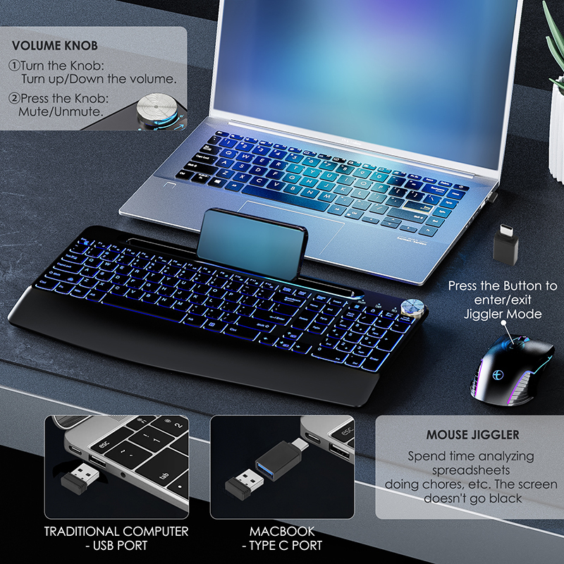 2.4G&Type-C Wireless Keyboard  - Gaming Keyboard And Mouse Combo 评论和价格