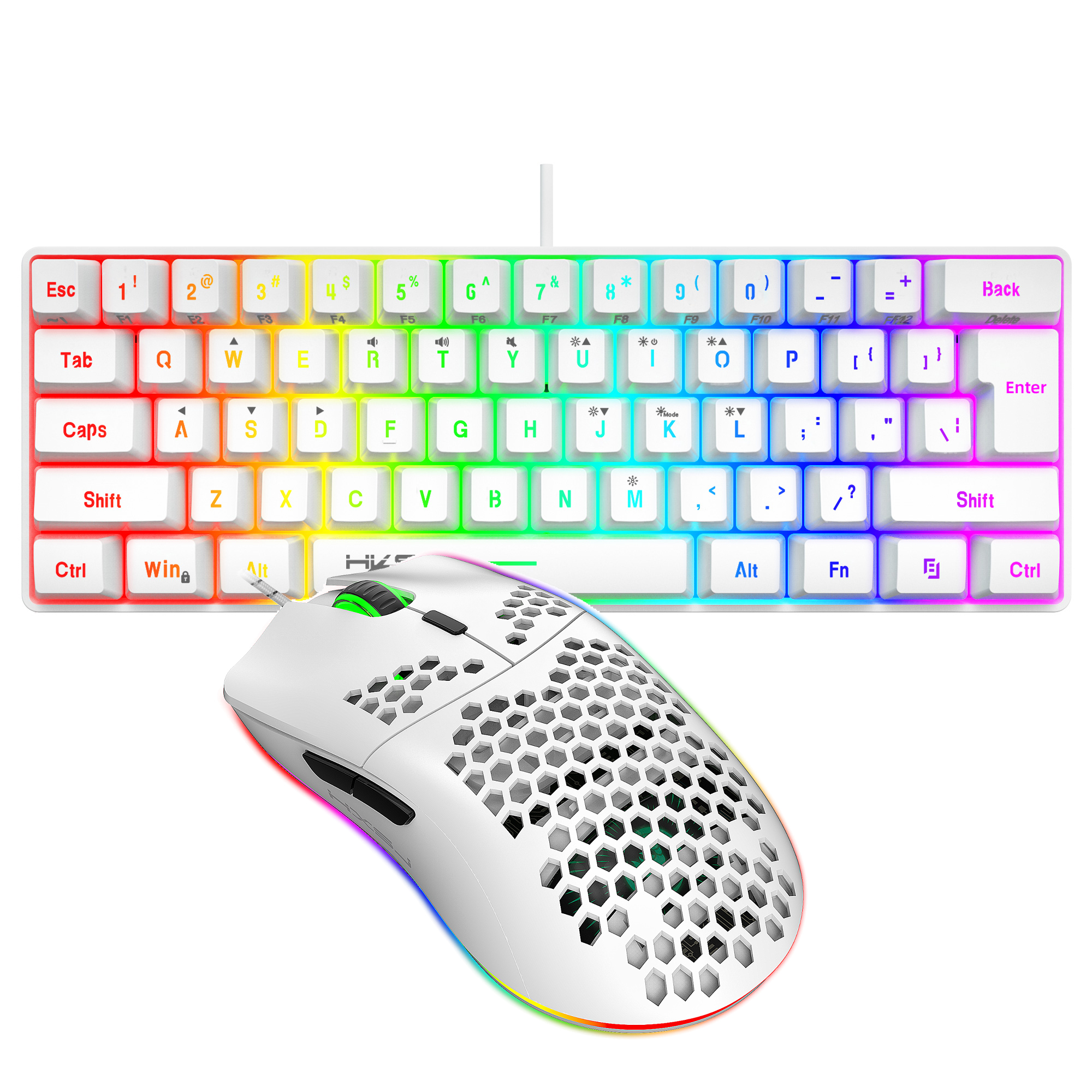 Hot selling HXSJ 61 keys V700  - Gaming Keyboard And Mouse Combo 评论和价格