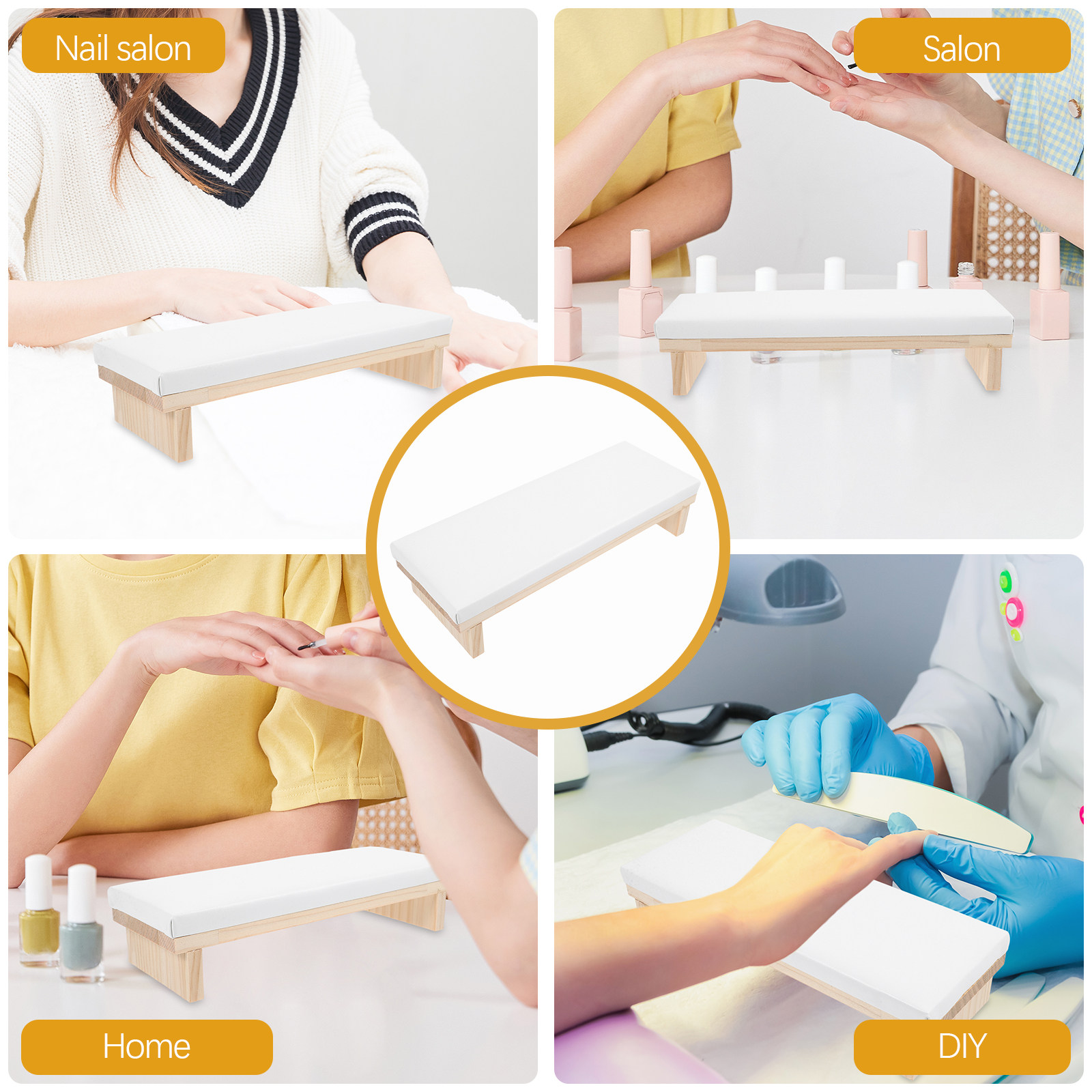 Nail Hand Rest for Manicure Na - Wrist Rest Wood 评论和价格