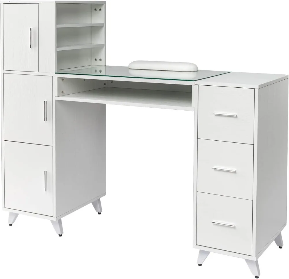 Manicure Table Nail Desk for N - Wrist Rest Wood 评论和价格