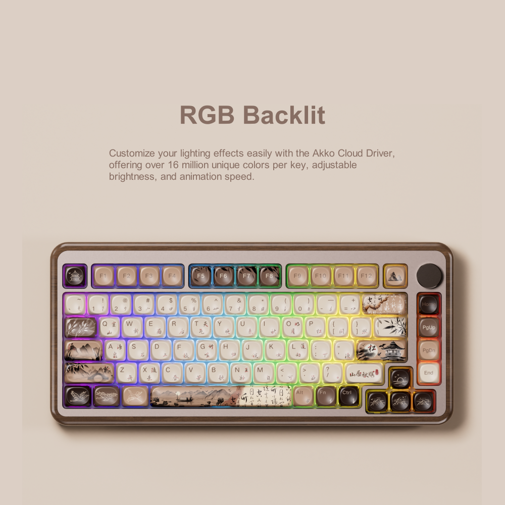 Akko MU02 75% Mountain Seclusi - Gaming Keyboard Half 评论和价格