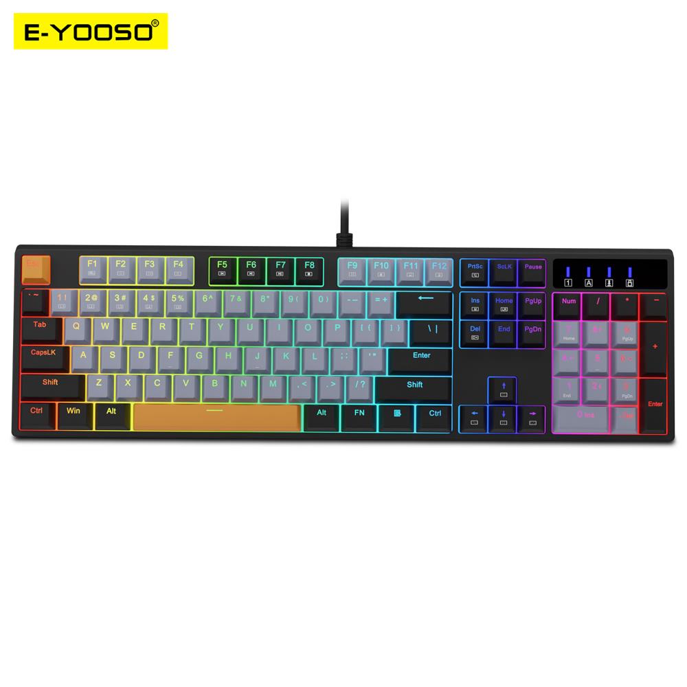 E-YOOSO Z14 RGB USB Mechanical - Gaming Keyboard E Yooso 评论和价格