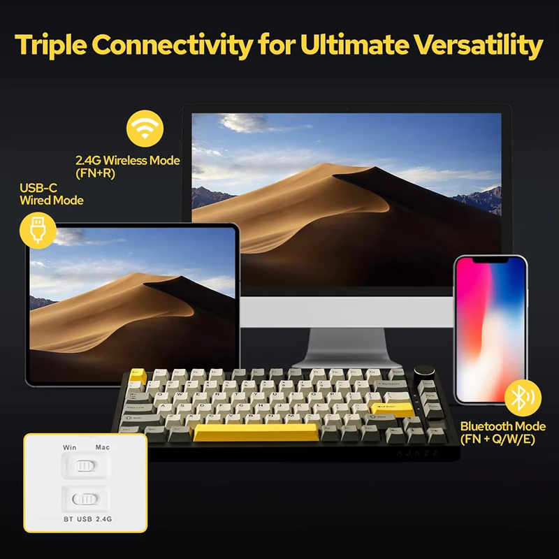 AK820/AK820Pro Gaming Mechanic - Gaming Keyboard Mechanical Wireless 评论和价格