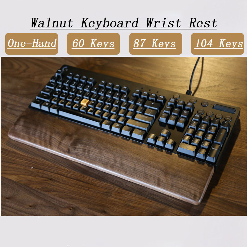 One-Hand Oak Walnut Wooden Key - Wrist Rest Wood 评论和价格