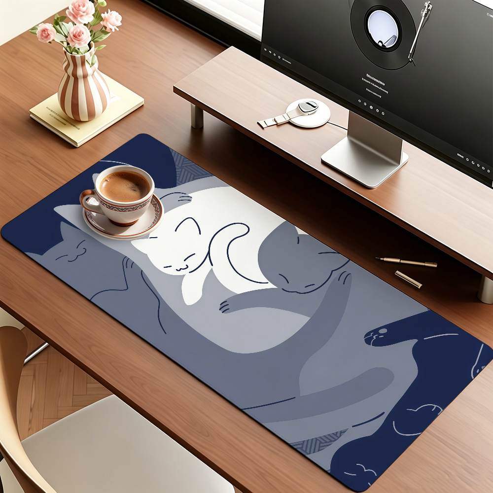 Cute Blue Cat Y-yuzZzil feline - Gaming Keyboard Blue 评论和价格