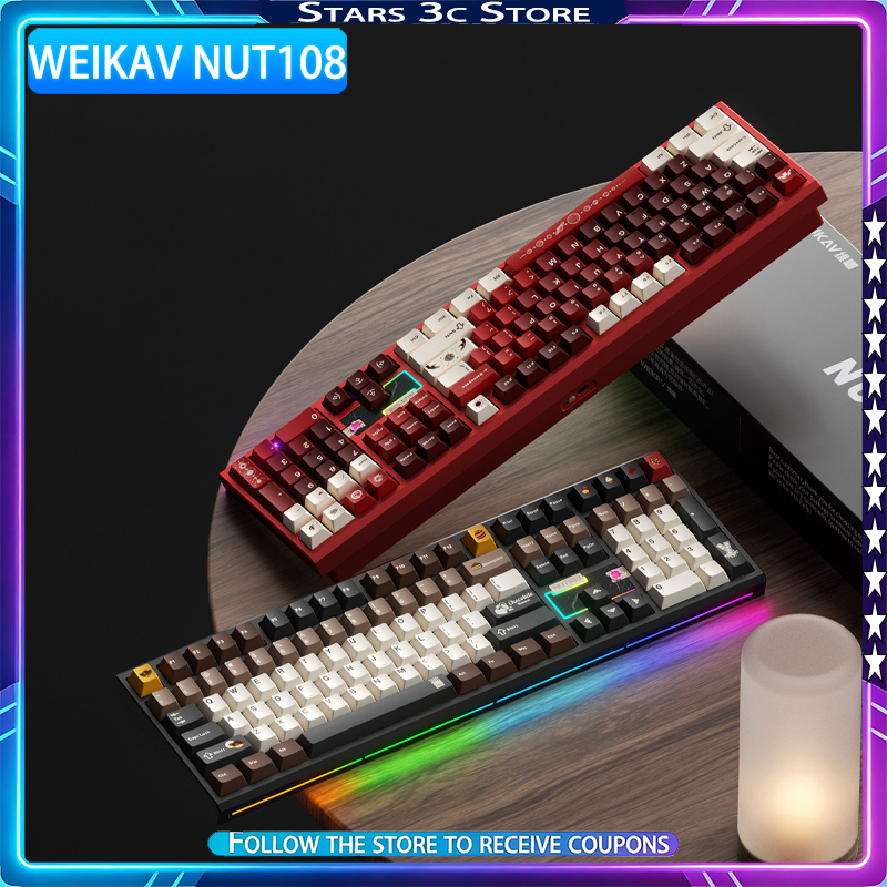 WEIKAV NUT108 Mechanical Keybo - Gaming Keyboard Mechanical Wireless 评论和价格