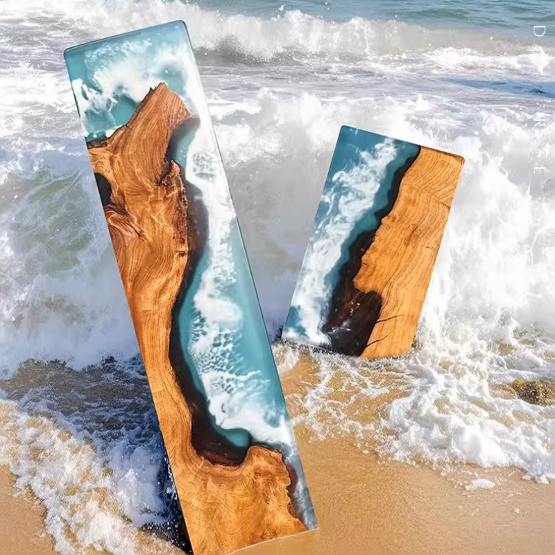 Handcrafted Ocean Wave Resin W - Wrist Rest Wood 评论和价格
