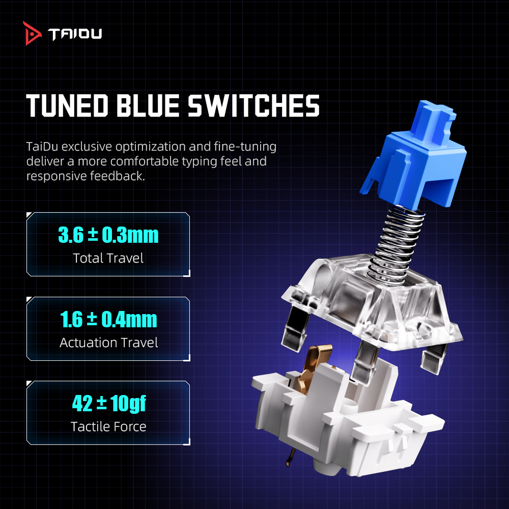 TAIDU K660 61 Keys Mechanical  - Keyboard Gaming Blue Switch 评论和价格
