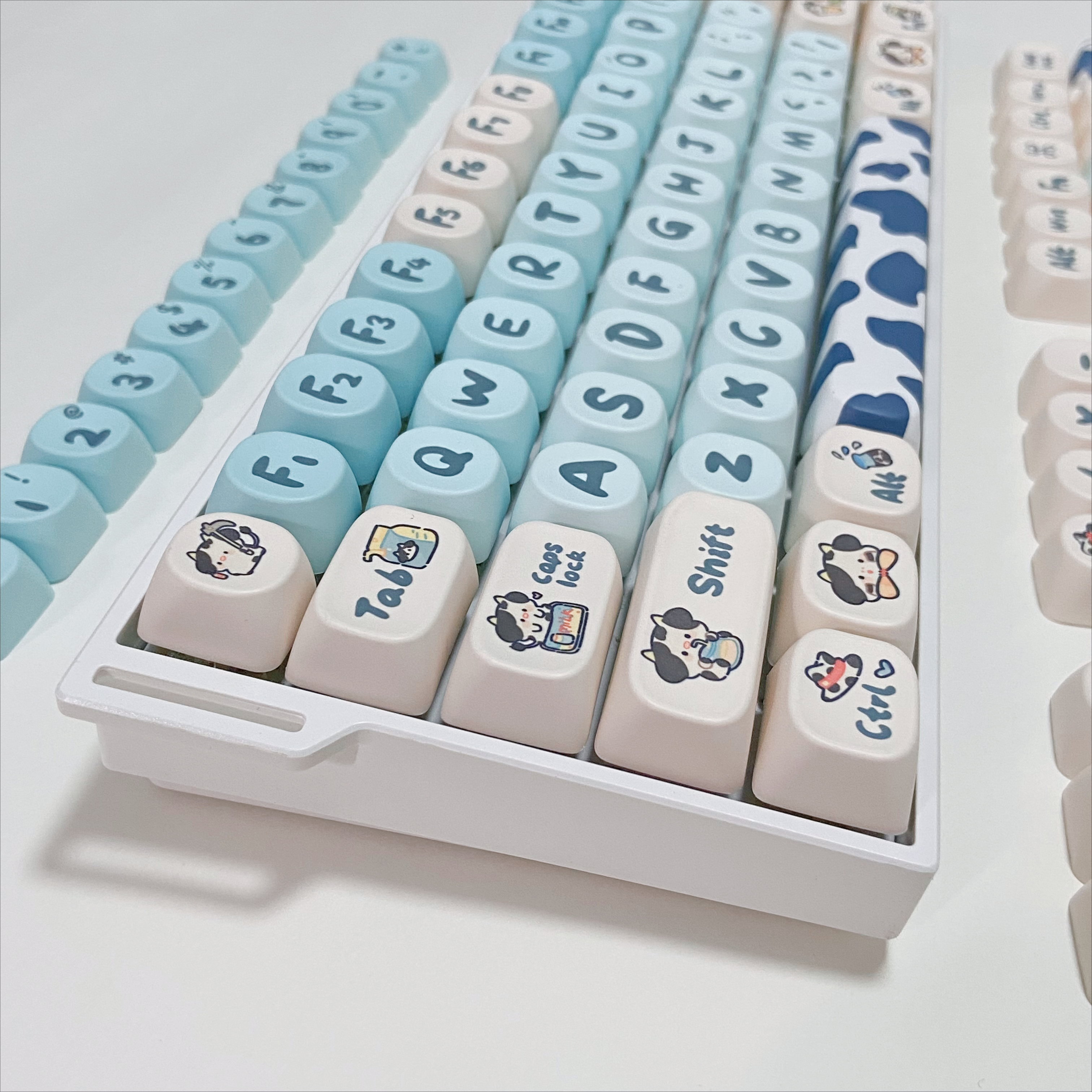 Blue Cow Keycaps for Mechanica - Gaming Keyboard Blue 评论和价格