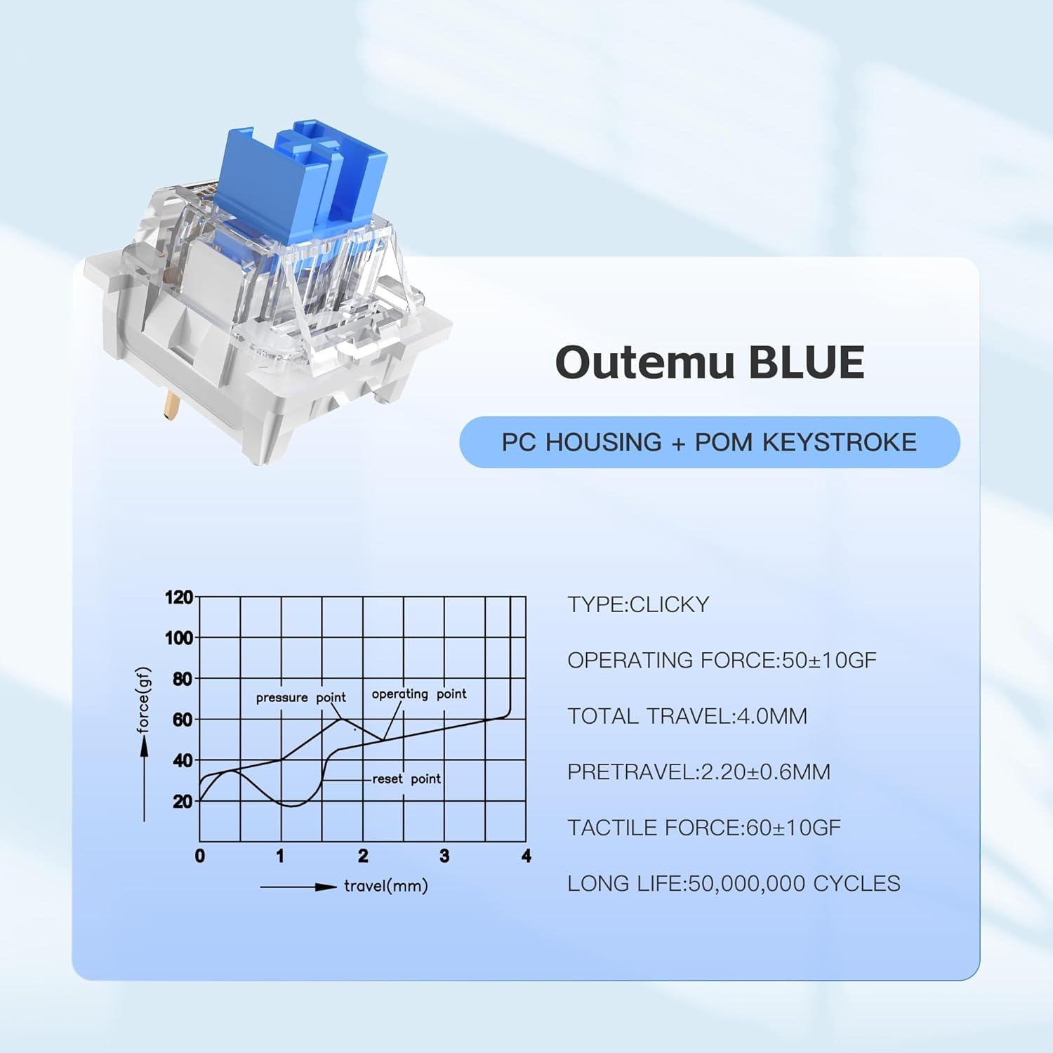 100 Practical Blue Switches, H - Gaming Keyboard Blue 评论和价格