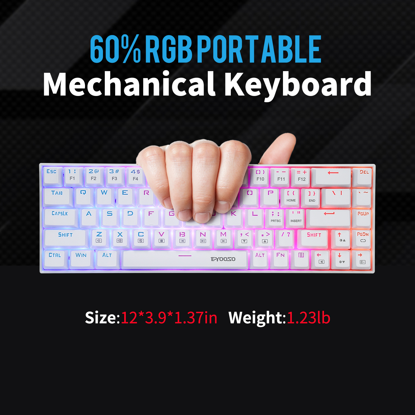 Z-686 60% Mini Mechanical Gami - Gaming Keyboard E Yooso 评论和价格