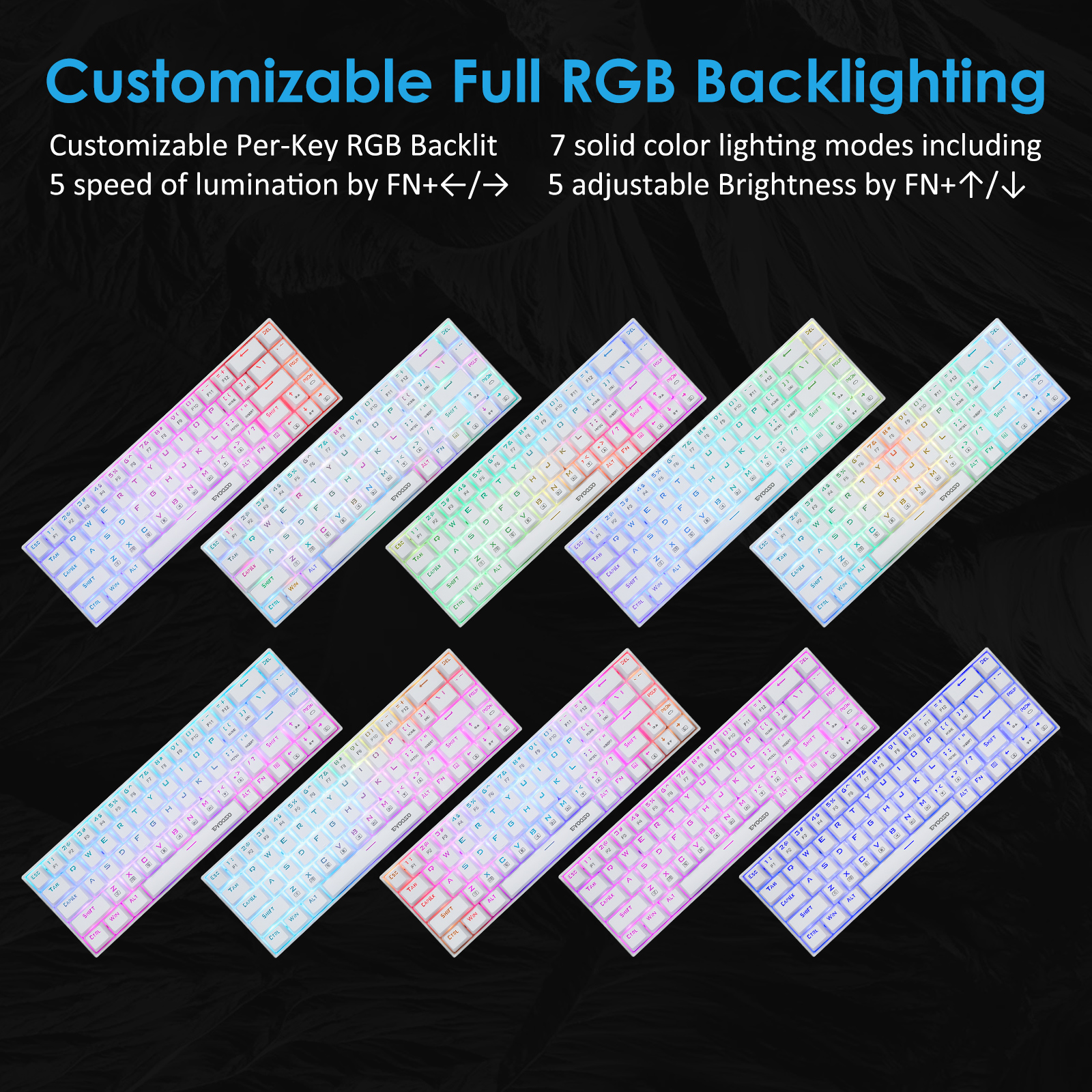Z-686 60% Mini Mechanical Gami - Gaming Keyboard E Yooso 评论和价格