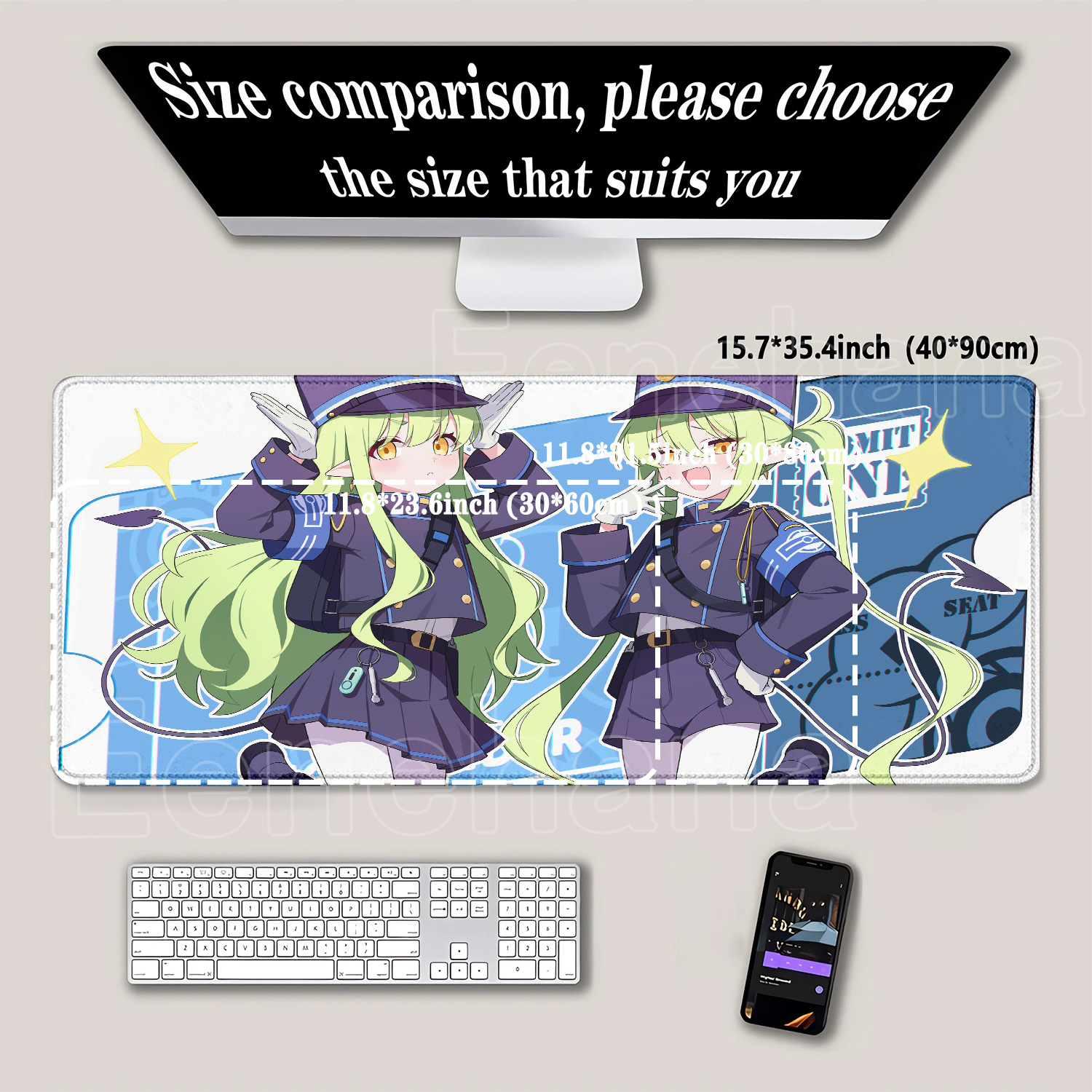 Gaming Mousepad Blue Archive H - Gaming Keyboard Blue 评论和价格