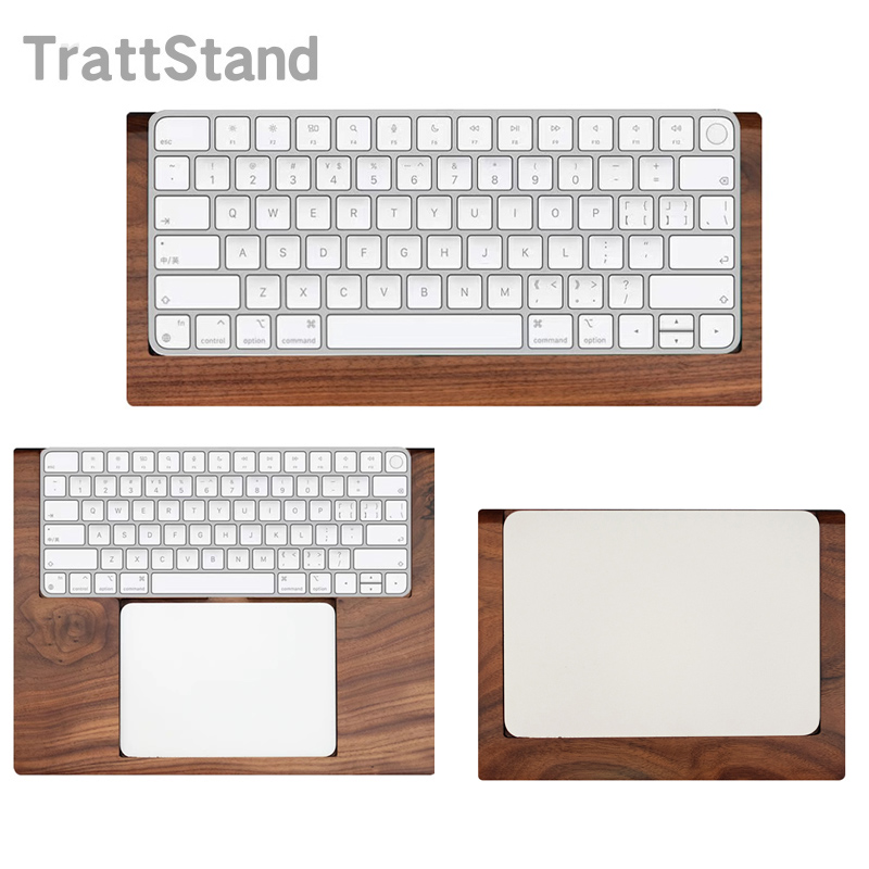 2 in 1 Walnut Solid Wooden Tra - Wrist Rest Wood 评论和价格