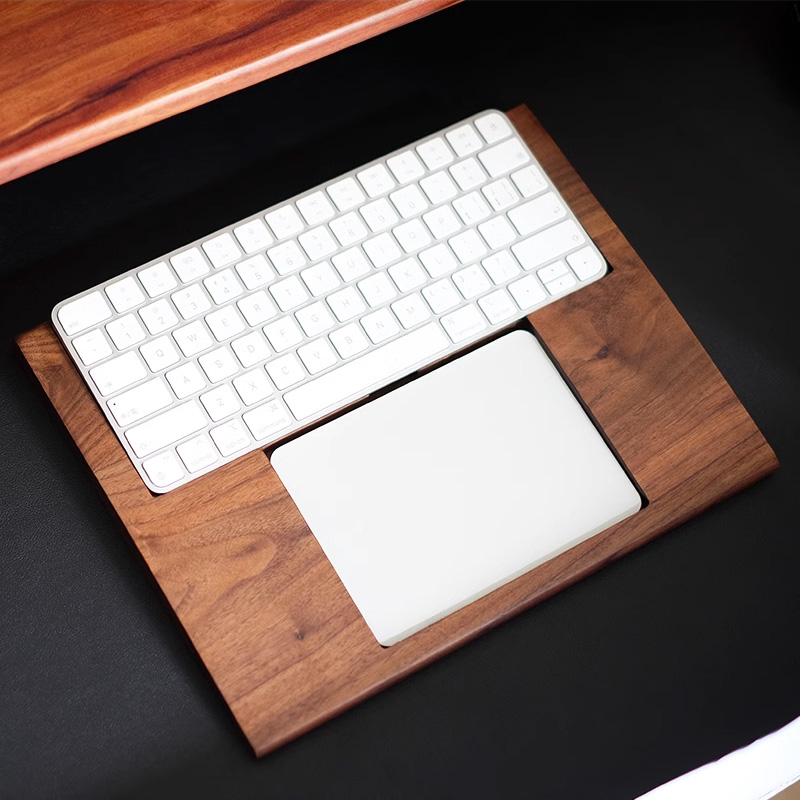 2 in 1 Walnut Solid Wooden Tra - Wrist Rest Wood 评论和价格