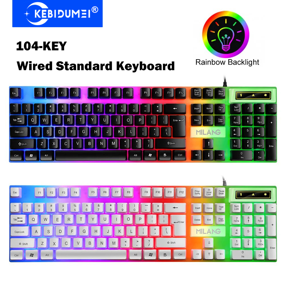 KEBIDUMEI USB Wired Keyboard R - Gaming Keyboard Half 评论和价格