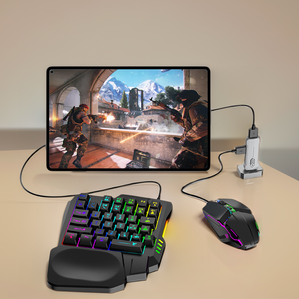 5 in 1 Mobile Game Converter K - Gaming Keyboard Mouse Set 评论和价格