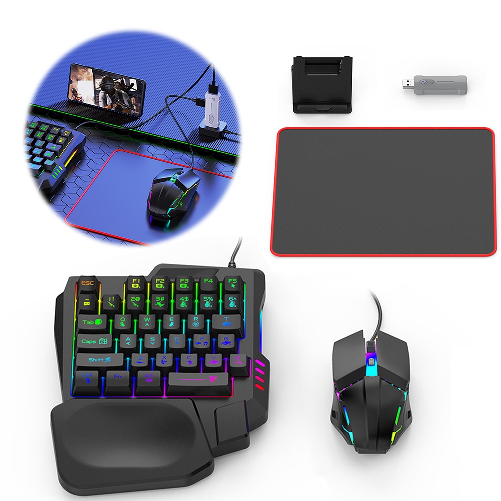 5 in 1 Mobile Game Converter K - Gaming Keyboard Mouse Set 评论和价格