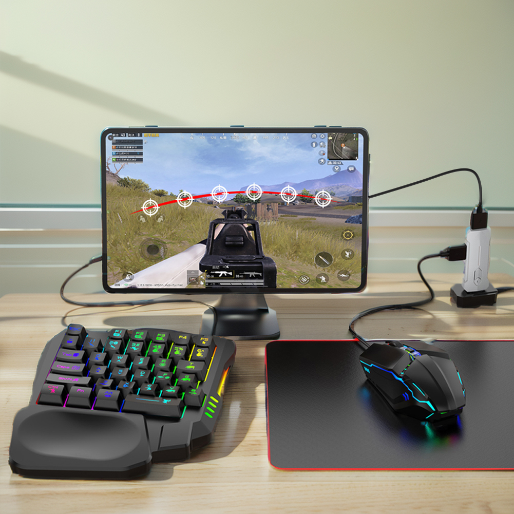 5 in 1 Mobile Game Converter K - Gaming Keyboard Mouse Set 评论和价格
