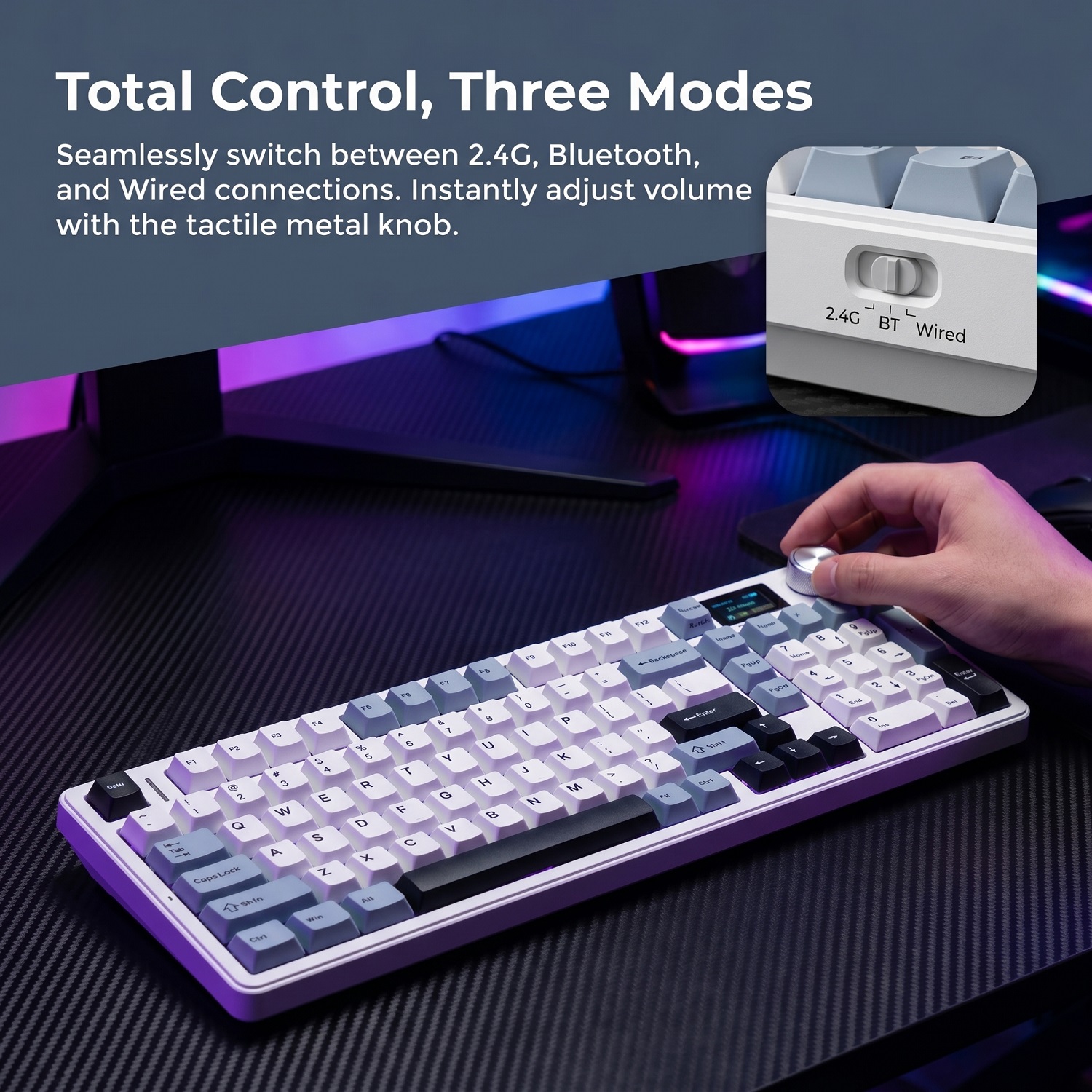 New AULA F99 Max Gasket Mechan - Gaming Keyboard Mechanical Wireless 评论和价格