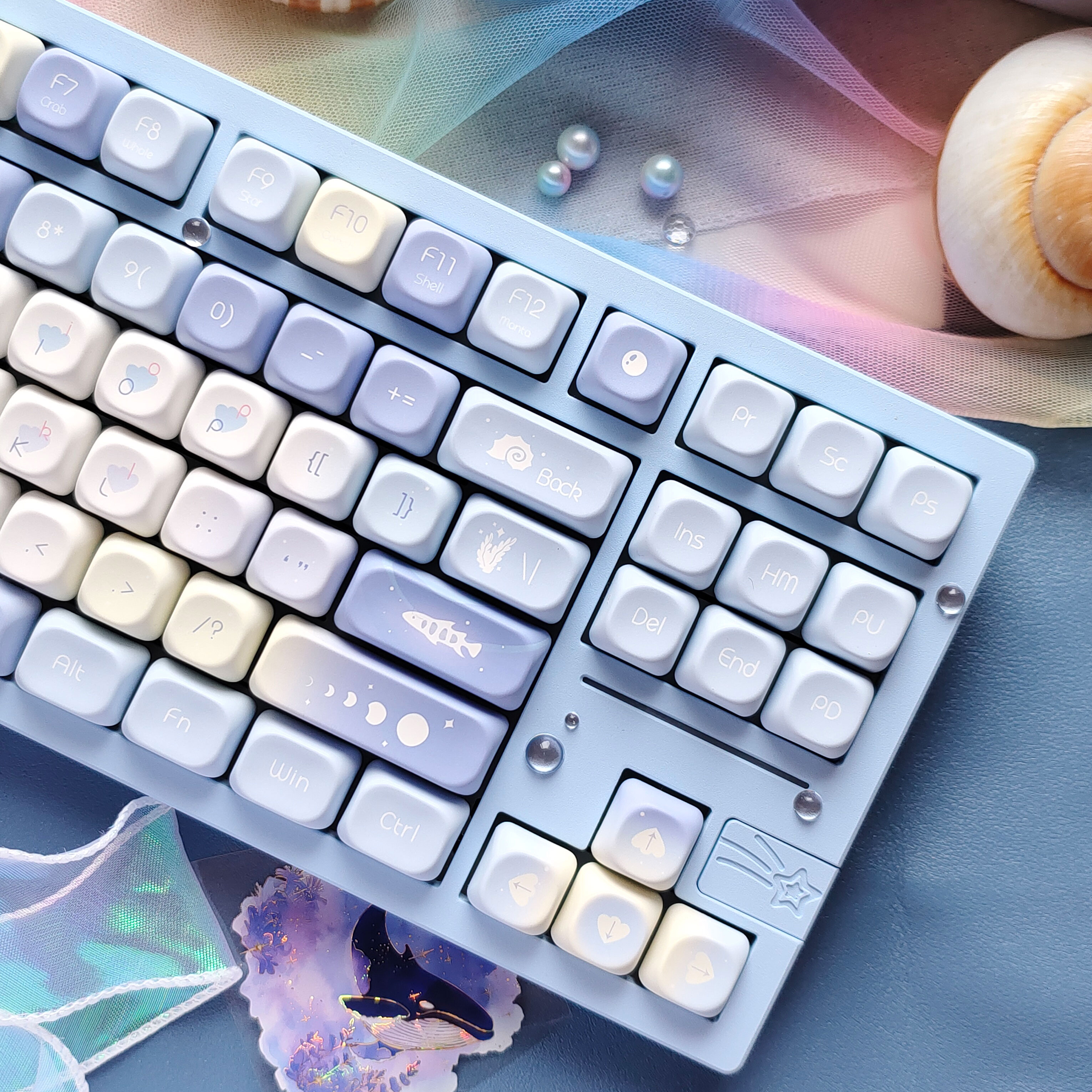 Five Sided Dye Sublimation Key - Gaming Keyboard Blue 评论和价格