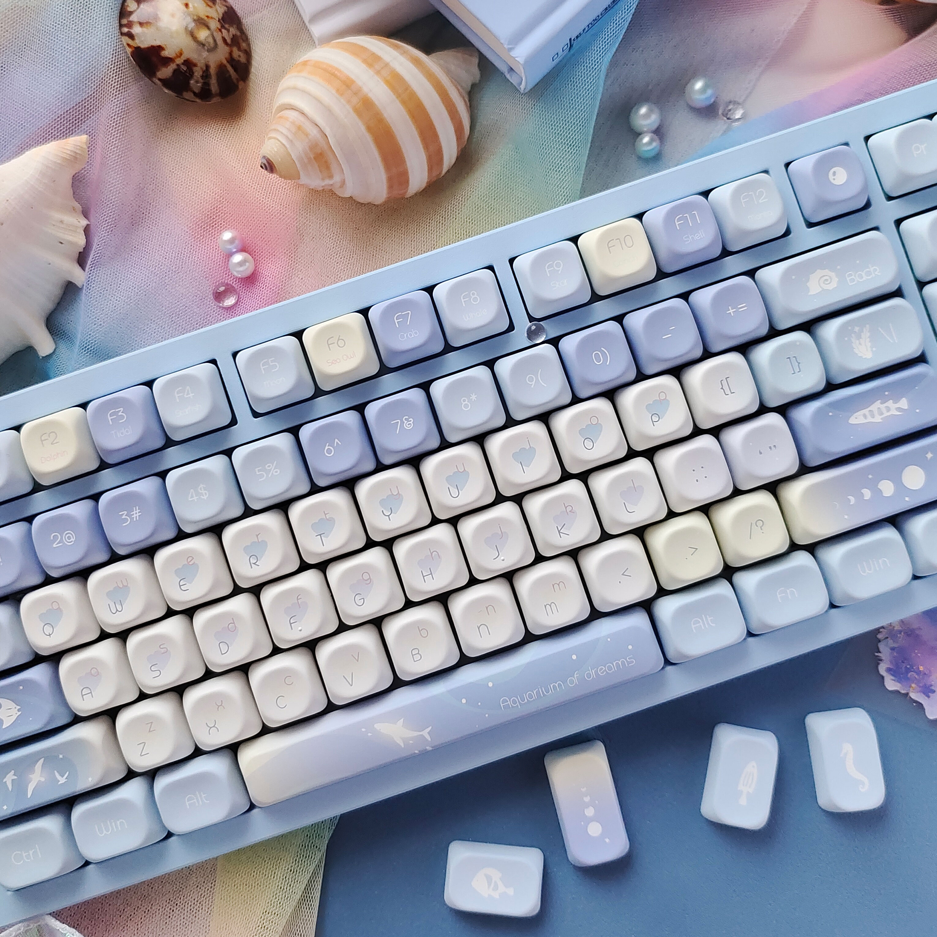 Five Sided Dye Sublimation Key - Gaming Keyboard Blue 评论和价格