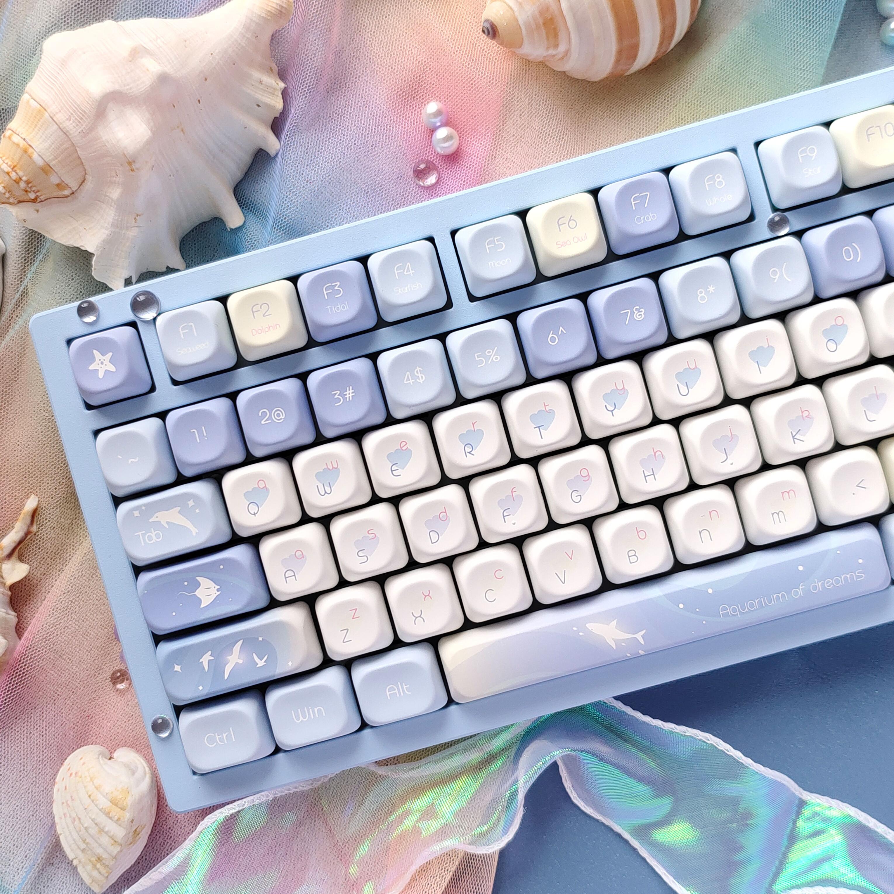 Five Sided Dye Sublimation Key - Gaming Keyboard Blue 评论和价格