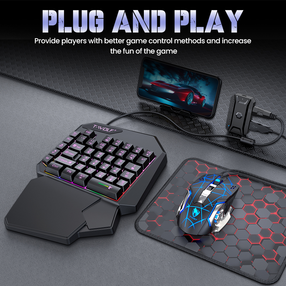 NEW HOT Game Artifact OneHande - Gaming Keyboard Mouse Set 评论和价格