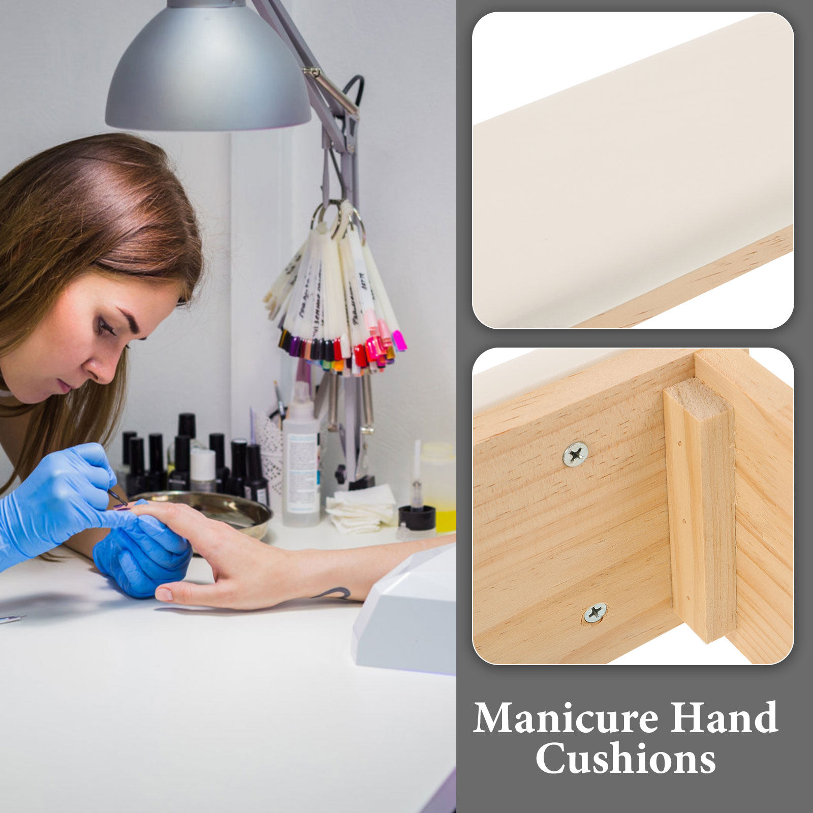 1pc Nail Arm Rest Cushion for  - Wrist Rest Wood 评论和价格