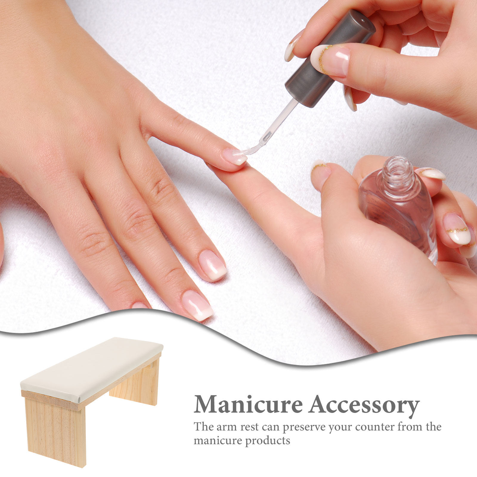 1pc Nail Arm Rest Cushion for  - Wrist Rest Wood 评论和价格