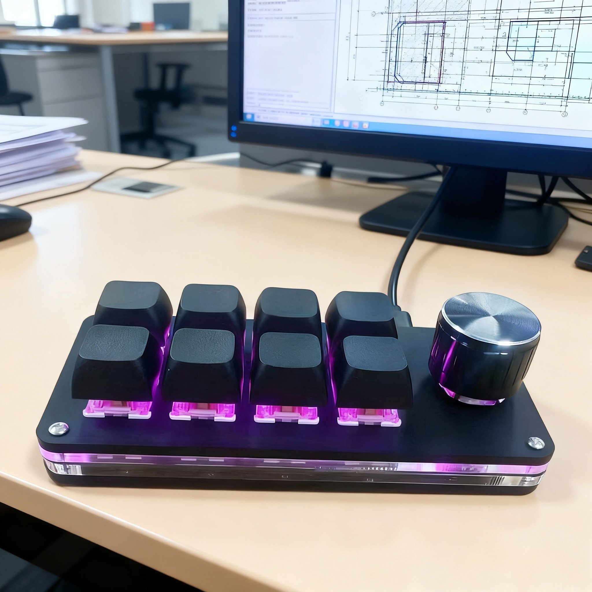Mini Keyboard with Single Knob - Gaming Keyboard Half 评论和价格