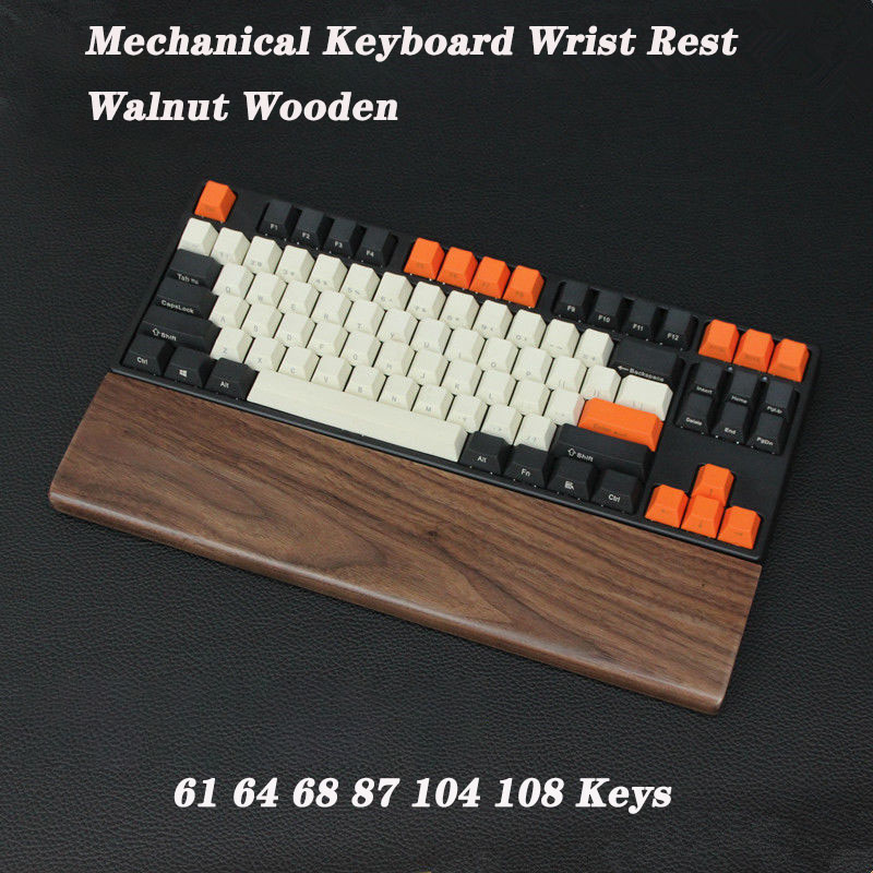 Walnut Wood Mechanical Keyboar - Wrist Rest Wood 评论和价格