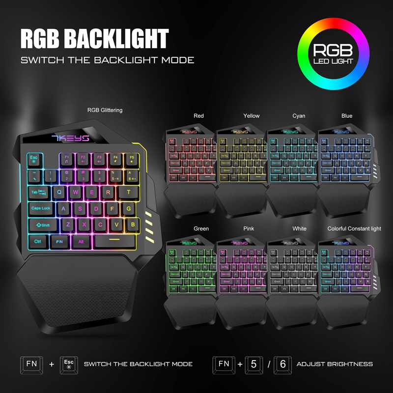 Gamwing RGB Backlit One Handed - Gaming Keyboard Half 评论和价格