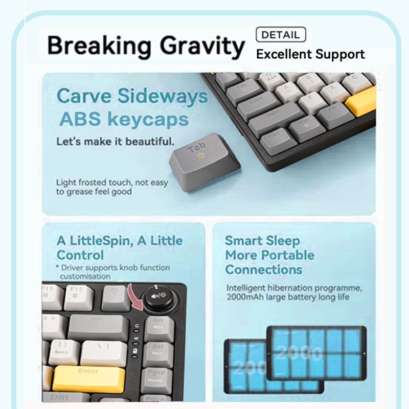 Gianteeth Shark Low Price Cust - Gaming Keyboard Mechanical Wireless 评论和价格