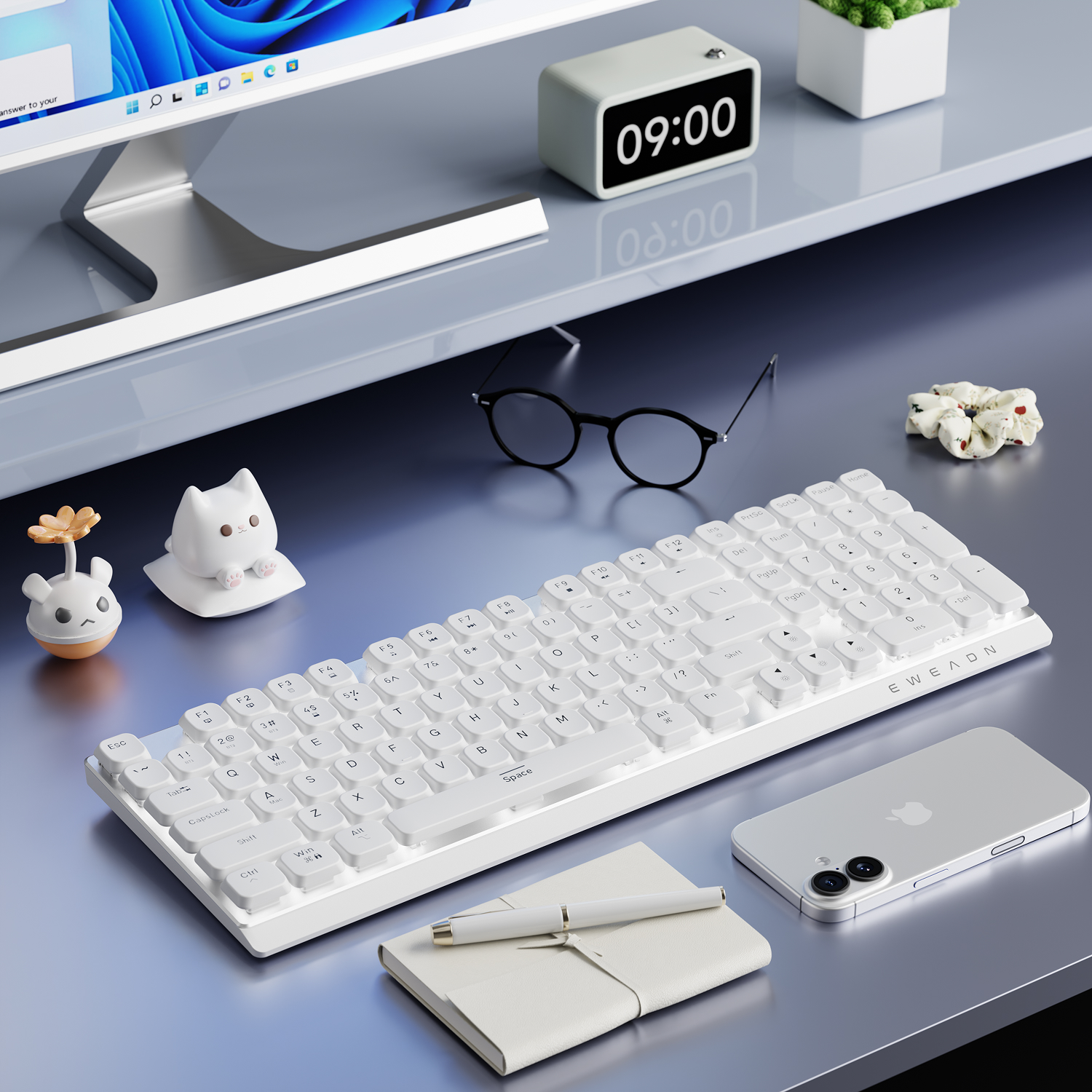 EWEADN Wireless Low-Profile Me - Gaming Keyboard Mechanical Wireless 评论和价格