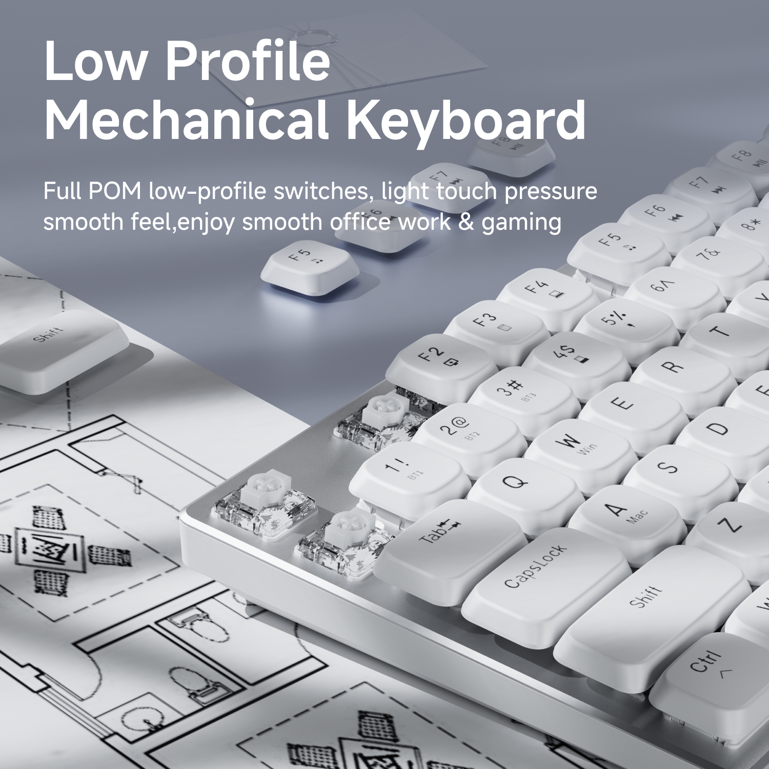 EWEADN Wireless Low-Profile Me - Gaming Keyboard Mechanical Wireless 评论和价格