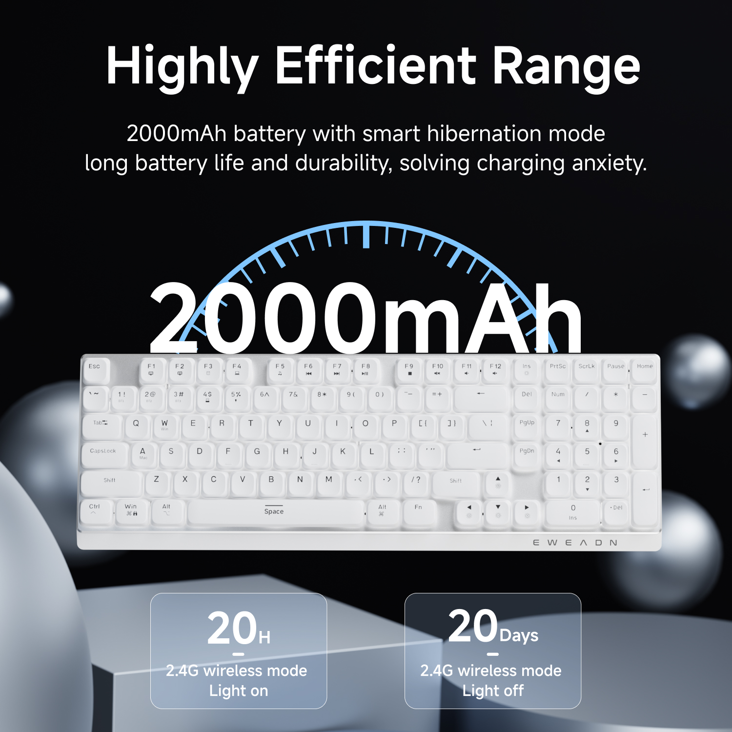 EWEADN Wireless Low-Profile Me - Gaming Keyboard Mechanical Wireless 评论和价格
