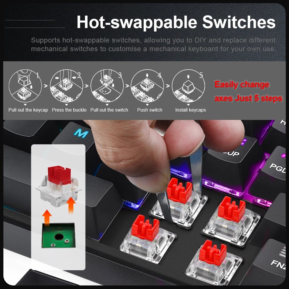 E-YOOSO Z686 RGB USB 60% Mini  - Gaming Keyboard E Yooso 评论和价格