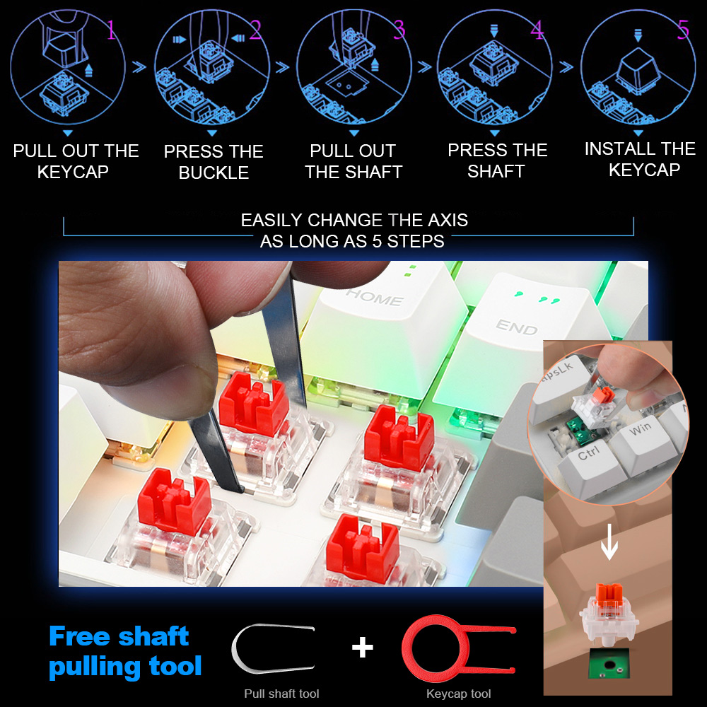 E-YOOSO Z11 RGB USB 60% Mini M - Keyboard Gaming Blue Switch 评论和价格