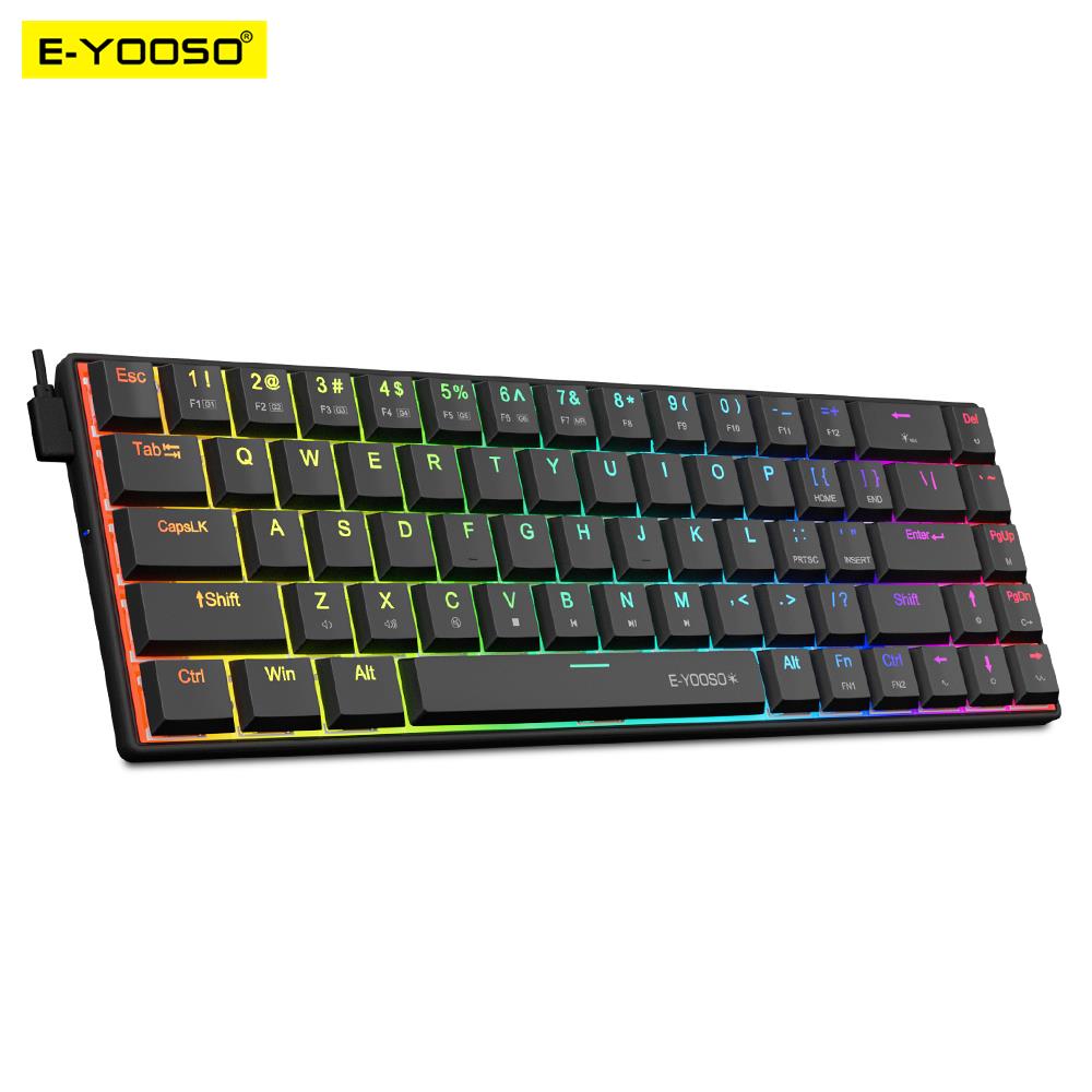 E-YOOSO A68 RGB Mini Slim USB  - Gaming Keyboard E Yooso 评论和价格