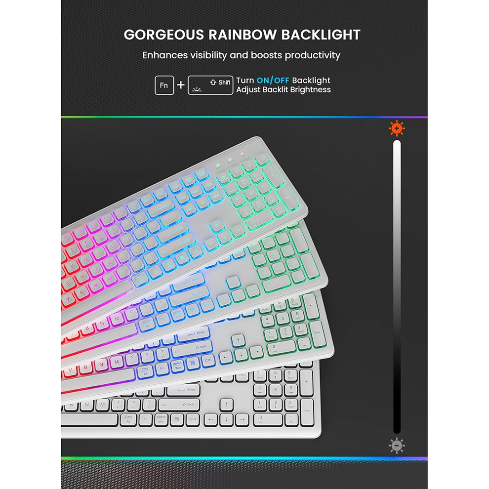 Backlit Wireless Keyboard and  - Gaming Keyboard And Mouse Combo 评论和价格
