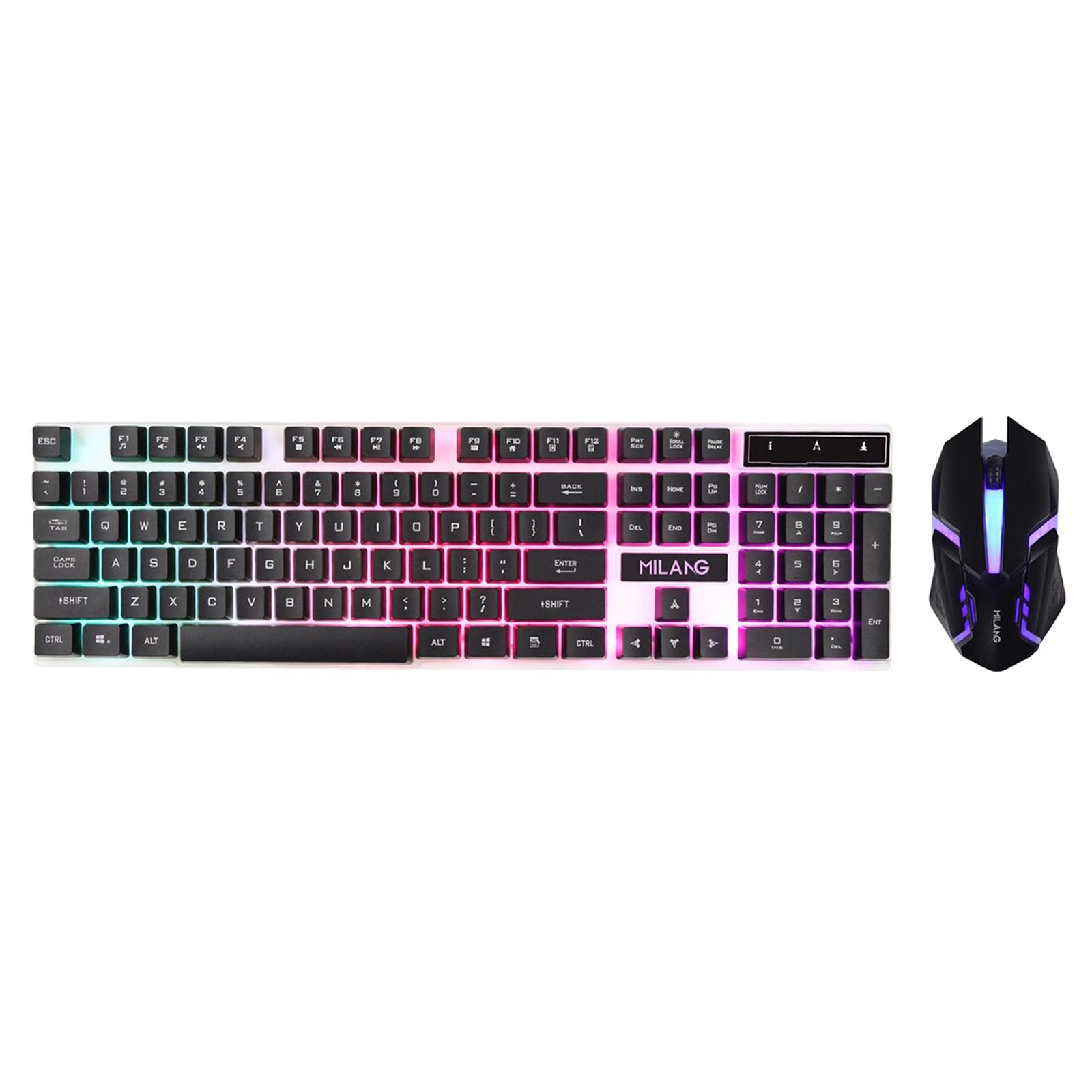 Wired Mechanical Keyboard Back - Gaming Keyboard Mouse Set 评论和价格