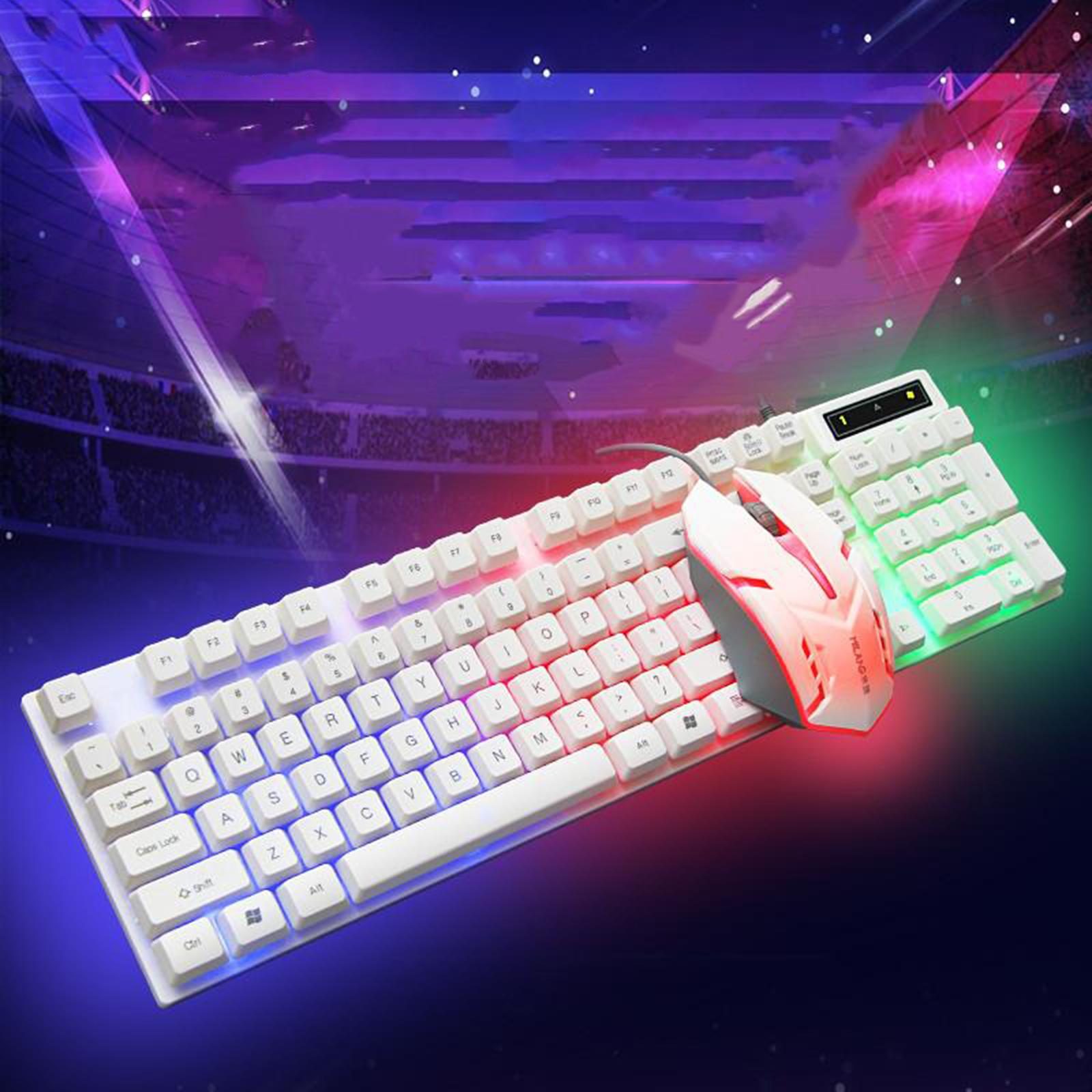 Wired Mechanical Keyboard Back - Gaming Keyboard Mouse Set 评论和价格